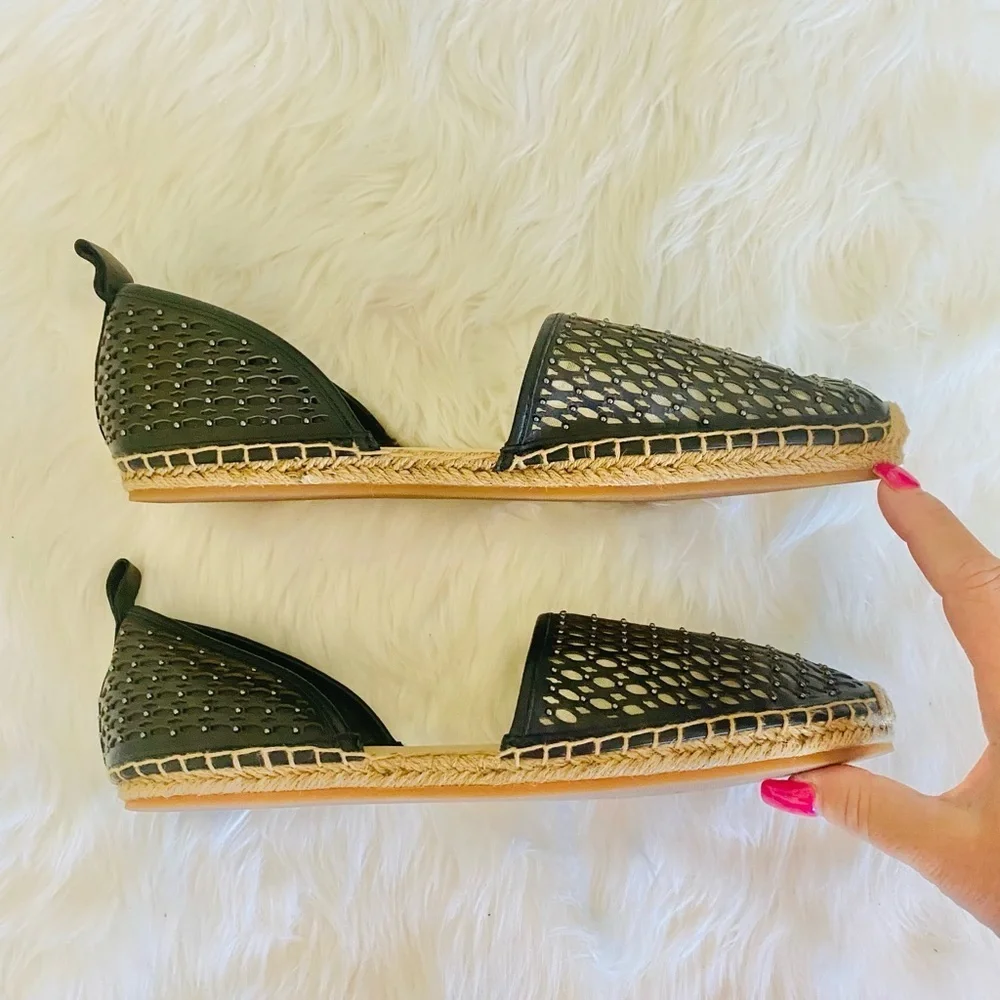 Via Spiga Bernadine d’Orsay espadrille in black, Sz. 10
